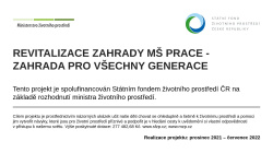 Publicita - el. plakát Zahrada MŠ Prace