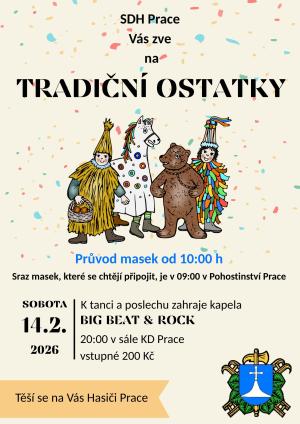 průvod masek v obci